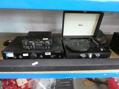 Lot 2502 - Cambridge Audio integrated amp., Akai...