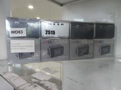 Lot 2515 - 4 Jumbl InfraRed Spy cameras and clock radios