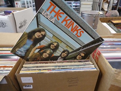 Lot 2531 - Box of vinyl records. to include The Kinks,...