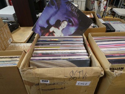Lot 2532 - Box of vinyl records, including Adele, Kylie...