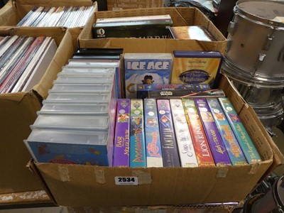 Lot 2534 - Box of Disney & Classics VHS, Box of War...