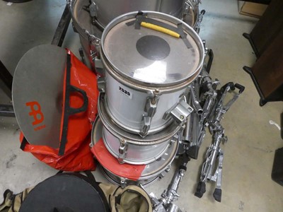 Lot 2535 - 7 piece drum set with cymbals, stands etc.