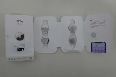Lot 1407 - Apple AirTag 4 pack, model A2187, boxed