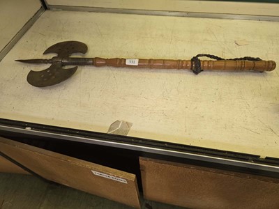 Lot 331 - A replica battle axe
