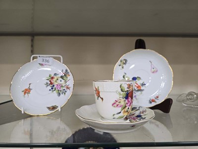 Lot 336 - Three saucers along with one teacup by Herend...