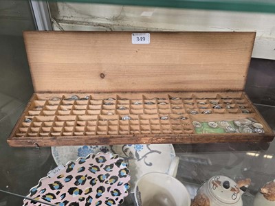 Lot 349 - An oak case containing a large assortment of...