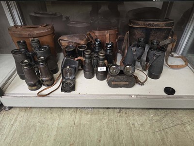 Lot 372 - A quantity of early 20th century binoculars...