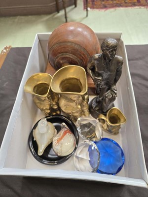 Lot 384 - A carton containing three graduated brass Toby...