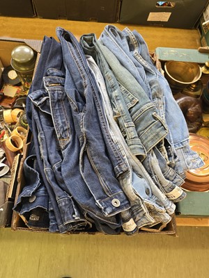 Lot 413 - A tray of denim jeans mainly size 36L