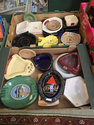 Lot 436 - Two trays of ceramic ashtrays mainly by Wade