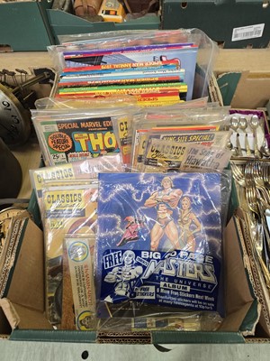 Lot 443 - A tray containing children's annuals, and...