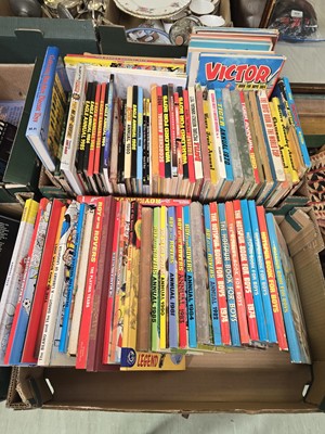 Lot 446 - Two trays of children's annuals
