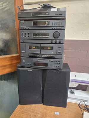Lot 3 - A Sony stacking system, comprising of...