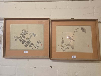 Lot 10 - A pair of framed and glazed oriental...
