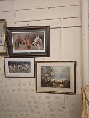 Lot 15 - A framed and glazed print 'We Three Kings'...