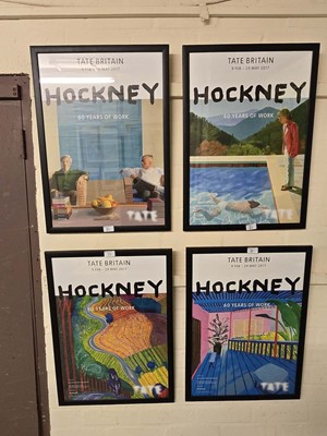 Lot 21 - A set of four David Hockney prints from Tate...