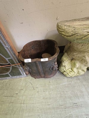Lot 23 - A Victorian cast metal planter, together with...