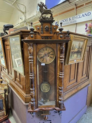 Lot 33 - A late 19th century walnut veneered Vienna...