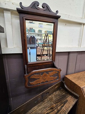 Lot 40 - An early 20th century mahogany hall mirror...
