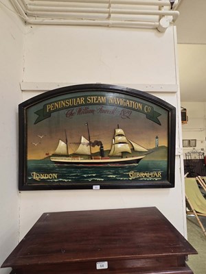 Lot 63 - A reproduction wooden wall plaque of sailing...