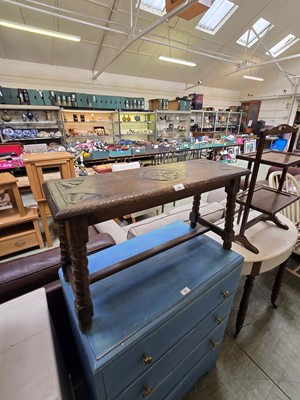 Lot 68 - A mid 20th century carved oak occasional table