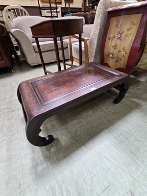 Lot 102 - An eastern hardwood occasional table with...