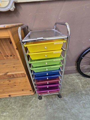 Lot 130 - A modern tubular metal stationery cabinet with...