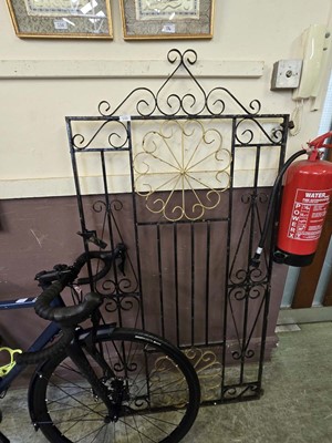 Lot 133 - A black painted metalwork gate