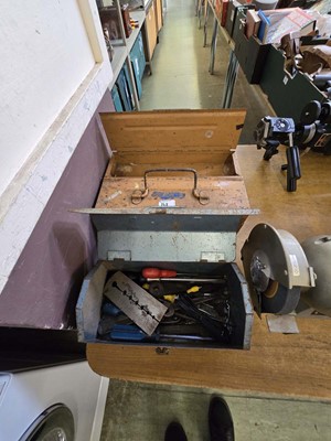Lot 148 - Two metalwork tool boxes, with a small...