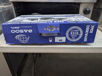 Lot 405 - Basoo 7 piece aluminium cookware set`
