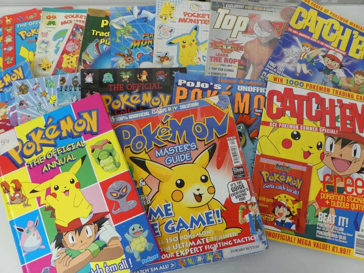 Lot An assortment of vintage Pokémon magazines/books