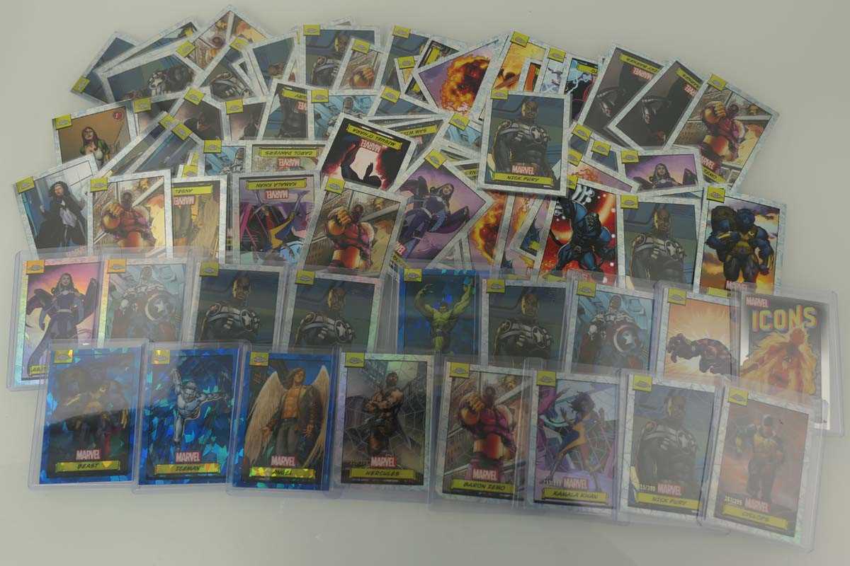 Lot An assortment of Topps Chrome Marvel trading...