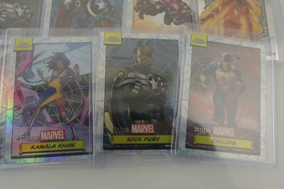 Lot An assortment of Topps Chrome Marvel trading...