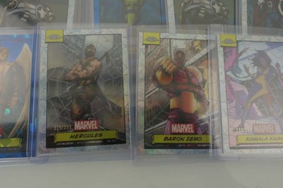 Lot An assortment of Topps Chrome Marvel trading...