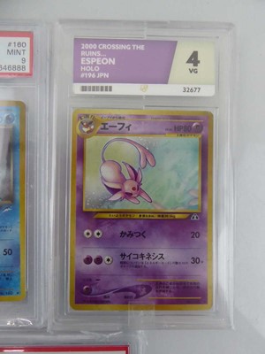 Lot 3 assorted and graded Pokemon cards to include...