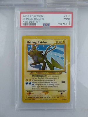 Lot 3 assorted and graded Pokemon cards to include...