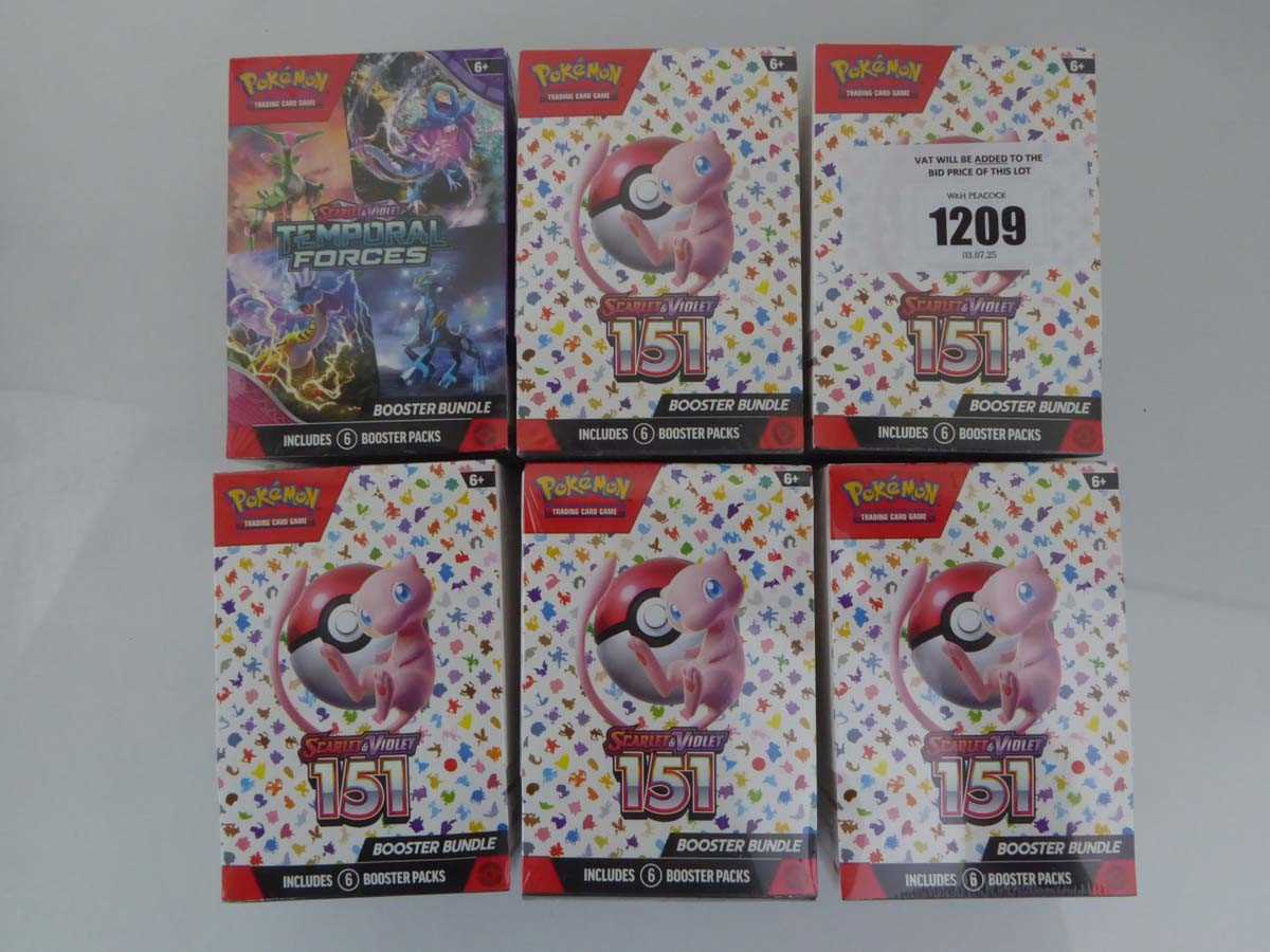 Lot 5 Pokémon Scarlet & Violet 151 booster bundle...
