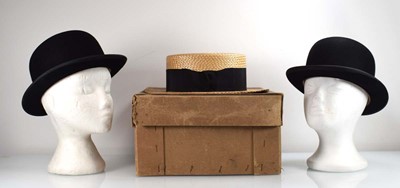 Lot 86 - A Charles Mares Ltd. bowler, 12/6, together...