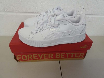 Lot 1621 - Boxed pair of Puma 'crew snake' trainers size...