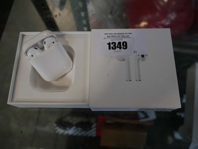 Lot 1349 - Apple AirPods with charging case, boxed