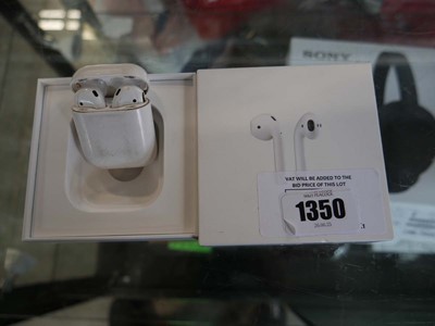 Lot 1350 - Apple AirPods with charging case, boxed