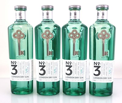 Lot 6 - 4 bottles of No.3 London Dry Gin 46% 70cl...