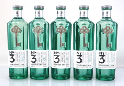 Lot 8 - 5 bottles of No.3 London Dry Gin 46% 70cl...