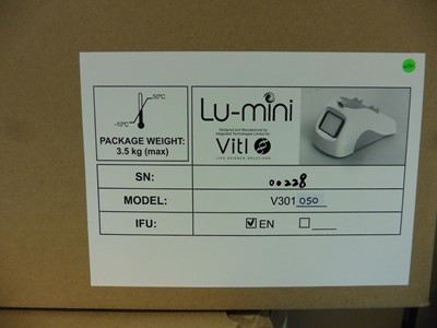 Lot 41 - VITL Lu-Mini luminometer with box and accessories