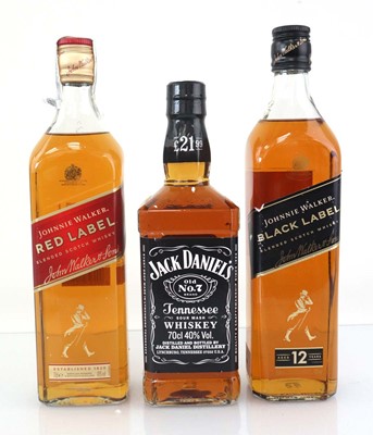 Lot 4 - 3 bottles, 1x Jack Daniel's Old No.7 Tennessee...