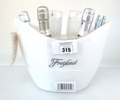 Lot 315 - A Freixenet Ice Bucket Gift set with 6 mini...