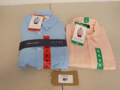 Lot 1677 - Approx. 20 men's long sleeve collared linen...