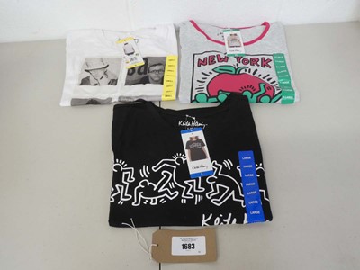 Lot 1683 - Approx. 50 women's t shirts by Keith Haring. (...