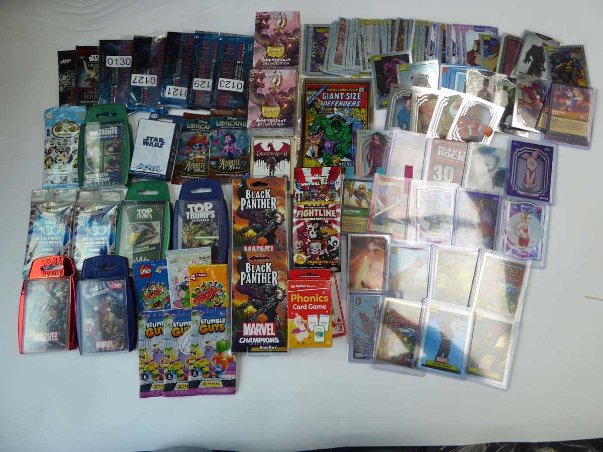 Lot Assortment of sealed trading card booster...