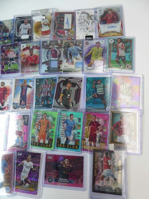 Lot Qty of top loaded/sleeved football trading...